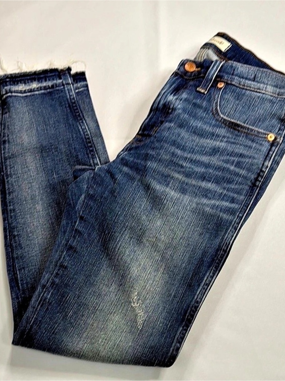 Madewell 9" High-Rise Skinny Distressed Blue Jeans Waist 28